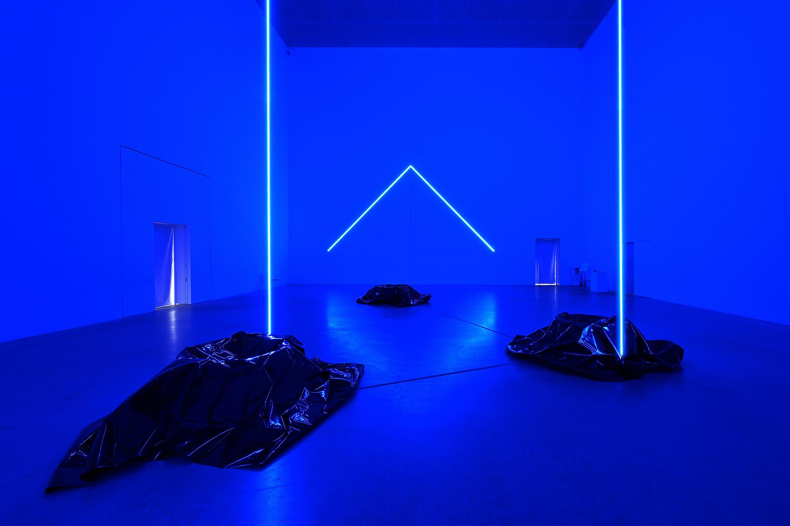 Blue one hundred and eleven by Haroon Mirza