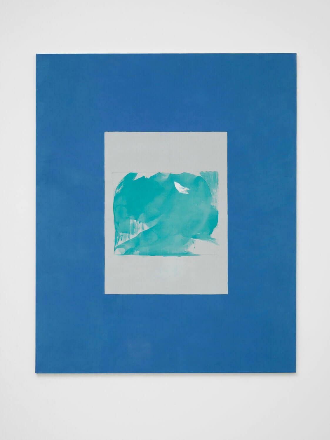 Blue Border with Grey and Turquoise Centre 2nd version by Peter Joseph
